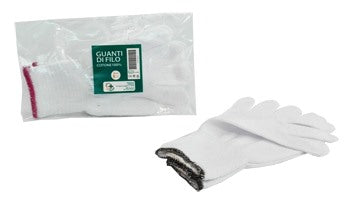 farvisan srl guanto di filo cotone 100 bianco per allergie dermatologiche 8 1 paio farvisan