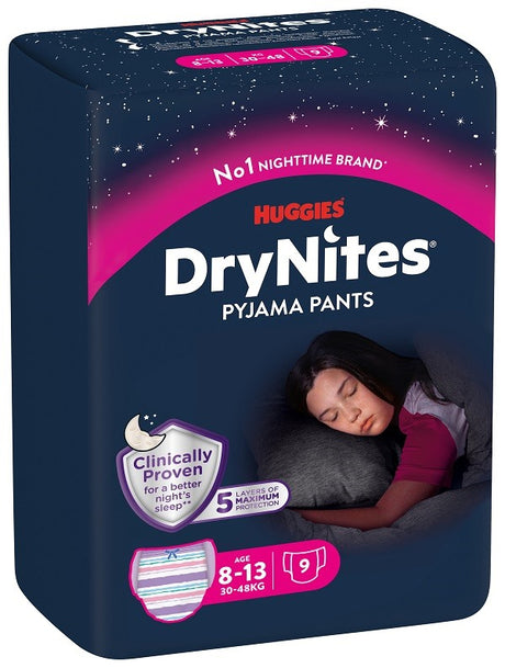 perfetti kimberly pannolino huggies drynites 813 anni girl l 3048kg 9 pezzi huggies ean 5029053527604