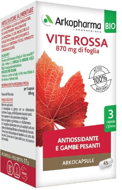 arkofarm arko capsule vite rossa bio 45 capsule arkofarm ean 3578831410765