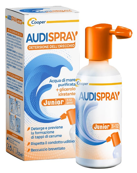 pasquali diepharmex audispray junior 3 12 anni soluzione di acqua di mare ipertonica spray senza gas igiene orecchio 25ml audispray ean 7640107850622