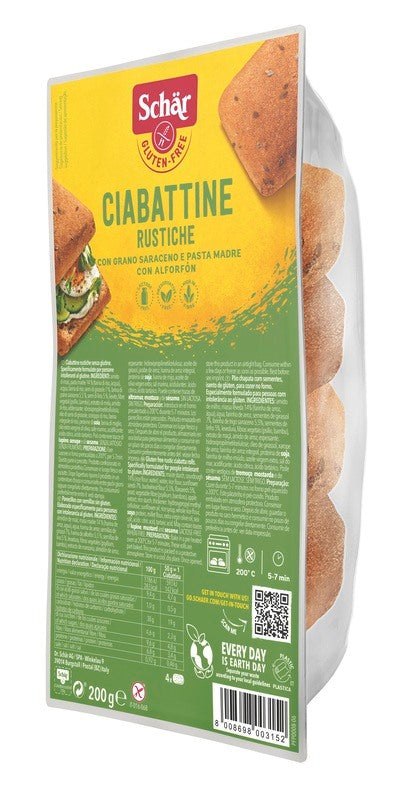 dr schar schaer schar ciabattine rustiche senza lattosio 200 g schar ean 8008698003152