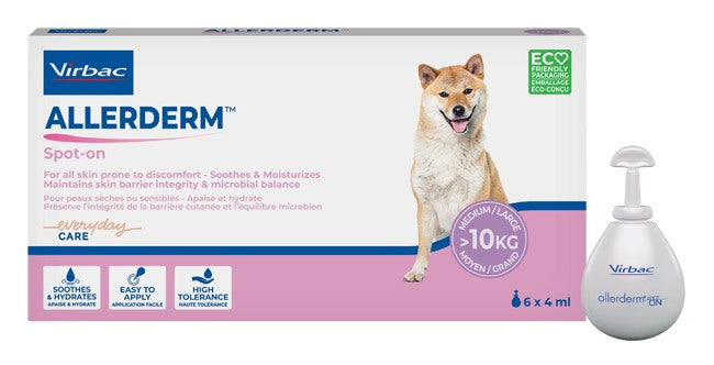 virbac allerderm spot on cani superiori a 10 kg 6 pipette 4 ml virbac ean 3597133073997