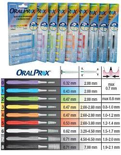 flaem nuova oralprox blister da 6 spazzolini interdentali misura 5 colore rosso oralprox ean 8034140110055