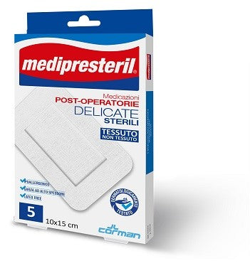 corman medicazione medipresteril post operatoria delicata sterile 7x5 5 pezzi medi presteril ean 8016867000963