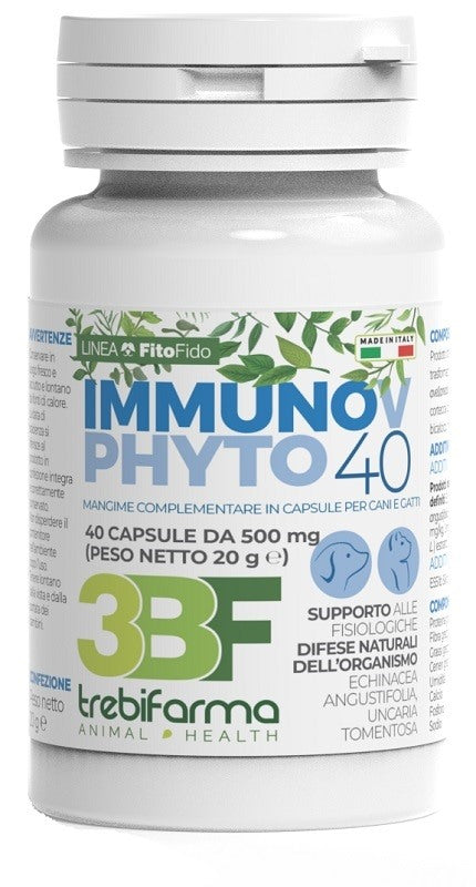 trebifarma immunov capsule 40 capsule barattolo 20 g immunovet ean 8033650120448