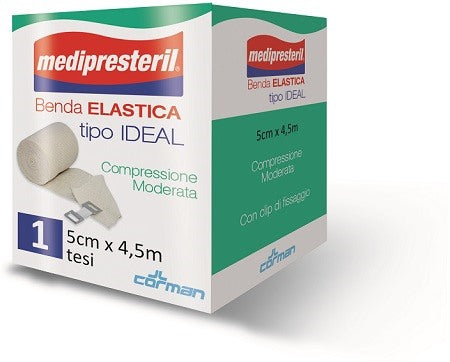 corman benda elastica medipresteril ideal compressione moderata m45x5cm tesi medi presteril ean 8016867000192