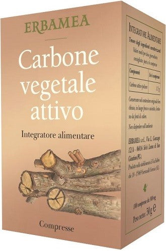 erbamea carbone vegetale attivo 100 capsule erbamea ean 8032841638533