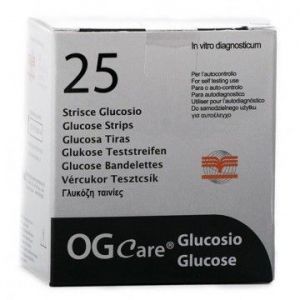biochemical diagn strisce misurazione glicemia ogcare 25 pezzi biochemical ean 8032937231051