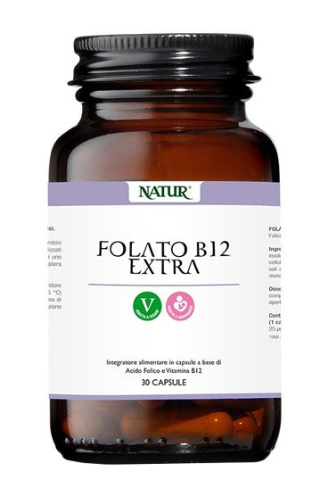 natur folato b12 extra 30 capsule natur