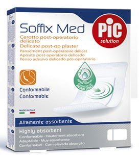 pikdare cerotto pic soffix med in tnt con tampone centrale assorbente sterile monouso sterile 25x10 cm antibatterico 3 pezzi pic ean 8058090003366