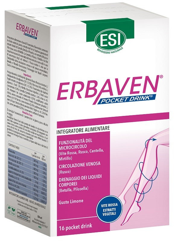 esi esi erbaven 16 pocket drink x 20 ml gusto limone esi ean 8008843128334