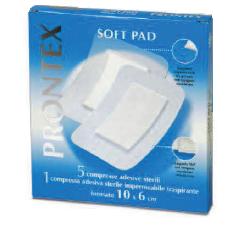 safety garza compressa prontex soft pad 10x6 cm 6 pezzi 5 tnt 1 impermeabile aqua pad prontex