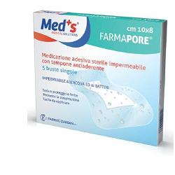 farmac zabban medicazione meds pore adesiva impermeabile 10x8cm 5 pezzi meds ean 8000246004536