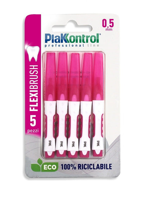 ideco plakkontrol scovolino interdentale flexi brush05 blister 5 pezzi plakkontrol ean 8019029001228