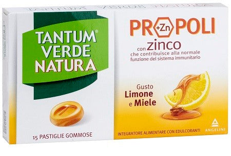 angelini ch tantum verde natura 15 pastiglie gommose limone miele tantum ean 8000036021118