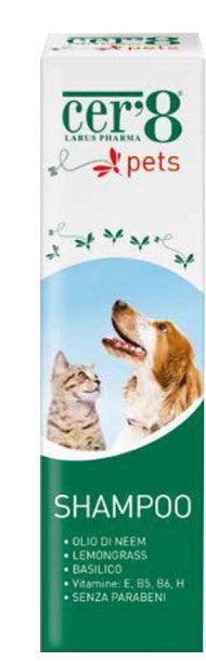 larus pharma srl cer8 pets shampoo 200 ml ean 8027808001697