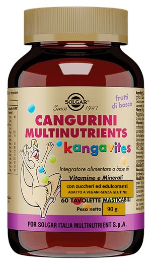 solgar italia cangurini multinutrients frutti bosco 60 tavolette masticabili solgar ean 0033984010444