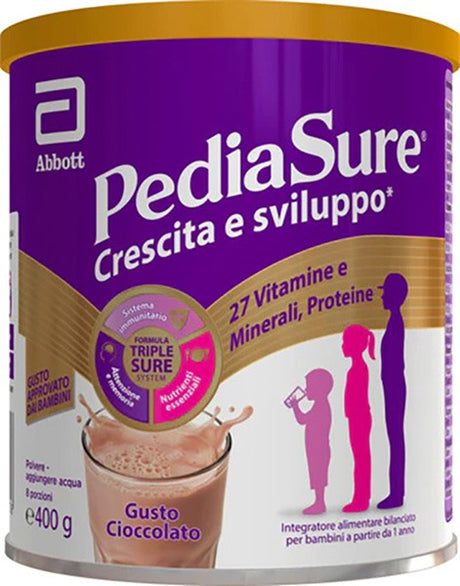 abbott pediasure crescitasviluppo cioccolato 850 g pediasure ean 8388766551878