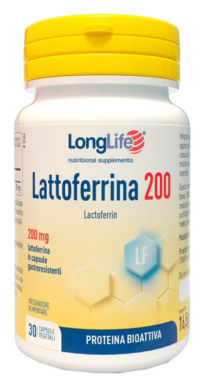 longlife longlife lattoferrina200 30 capsule long life ean 8054521003936