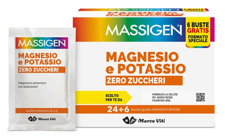 marco viti promo massigen magnesio potassio zero zucchero 24 bustine 6 bustine marco viti ean 8050519572002