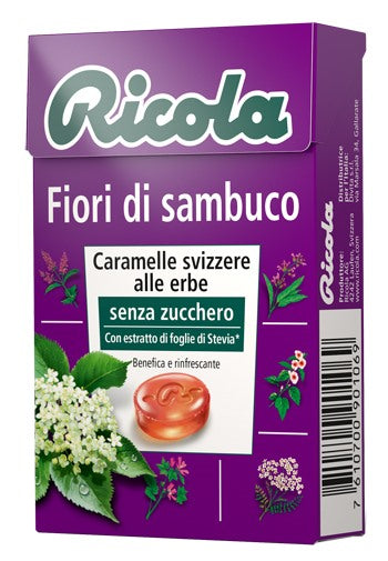 ricola ricola fiori di sambuco senza zucchero 50 g ean 7610700901069