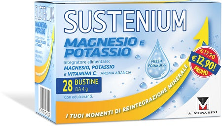 menarini otc sustenium magnesio potassio 28 bustine promo sustenium ean 8059591080122