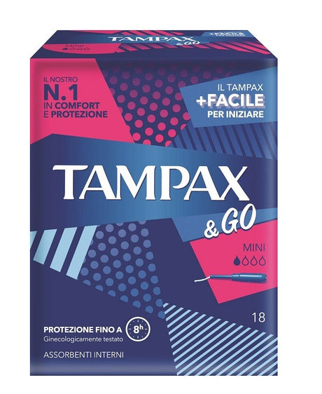 fater tampax go mini 18 pezzi tampax ean 8001090334756