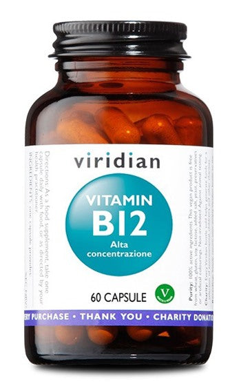natur viridian vitamin b12 high potency 60 capsule viridian vitamina b12 alta concentrazione natur