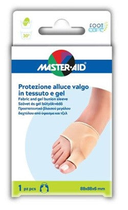 pietrasanta protezione in gel e tessuto master aid footcare per alluce valgo 1 pezzo d5 master aid ean 8032956144936