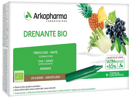arkofarm arkofluidi drenante bio 20 fiale arkofarm ean 3578830120191