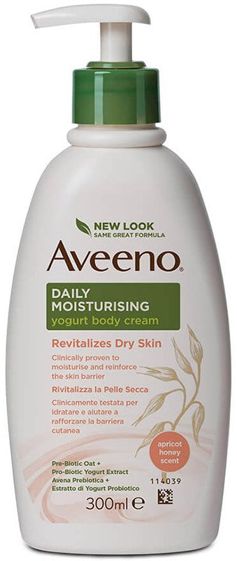 johnsonjohnson aveeno crema corpo yogurt albicoccamiele 300 ml aveeno ean 3574661482385