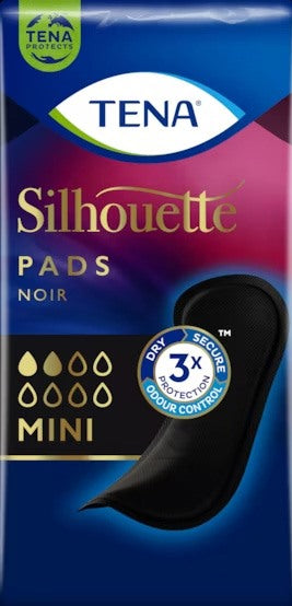 essity assorbente nero incontinenza leggera tena silhouette noir mini 18 pezzi tena ean 7322541157689