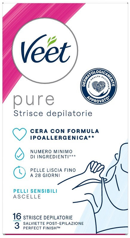 reckitt benckiser veet strisce ascelle ipoallergeniche 16 pezzi veet ean 8056860820502