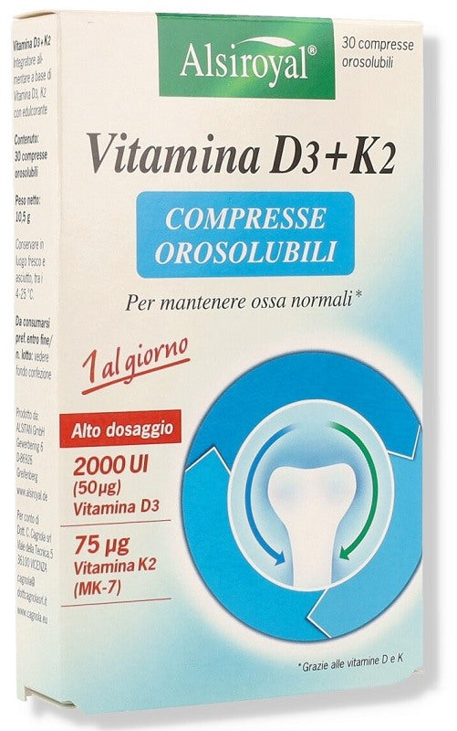 dr cagnola alsiroyal vitamina d3k2 30 compresse orosolubili alsitan ean 4000307145417