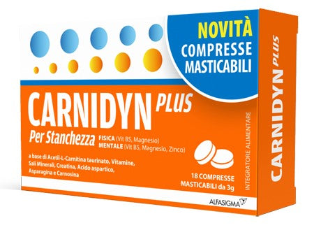 alfasigma chc carnidyn plus 18 compresse masticabili carnidyn