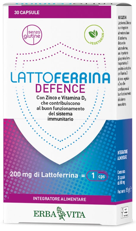 erba vita lattoferrina defence 30 capsule erba vita ean 0767787928308