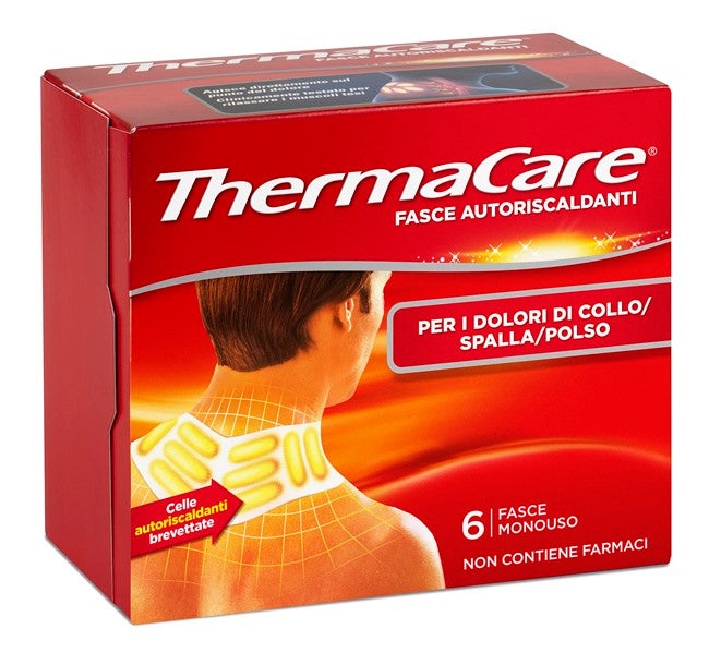 angelini ch fasce autoriscaldanti a calore terapeutico thermacare collospallapolso 6 pezzi thermacare ean 8000036024591