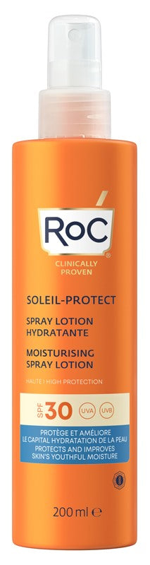 luxury lab cosmetics roc lozione spray solare corpo spf 30 idratante 200 ml roc ean 1210000800213