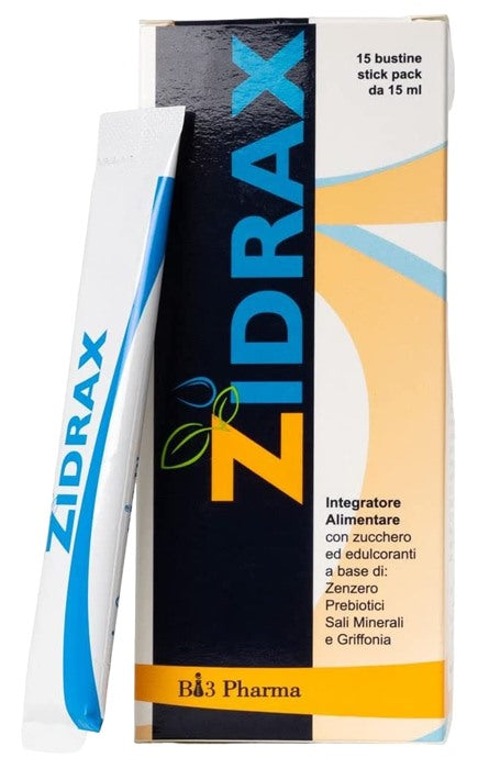 bi3 pharma zidrax 15 bustine stick pack ean 8053614590131