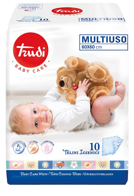 s i l c trudi baby care telini multiuso 60x60 cm 10 pezzi trudi ean 8007300007199