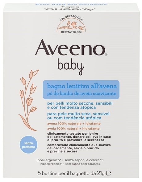 johnsonjohnson aveeno baby colloidal polvere bagno 5 x 21 g aveeno ean 3574661623023