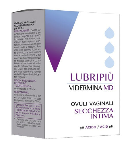 ganassini health care vidermina lubripiu ovuli vaginali 2 blister da 5 ovuli vidermina ean 8050444857472