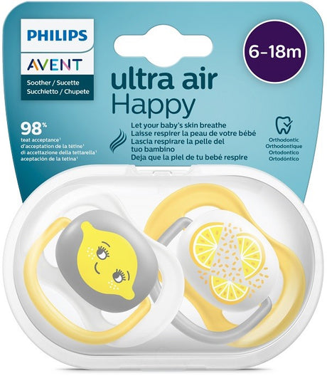 philips avent ultra air ciuccio ortodontico 6 18 mesi neutrolimoni 2 pezzi avent ean 8710103982401