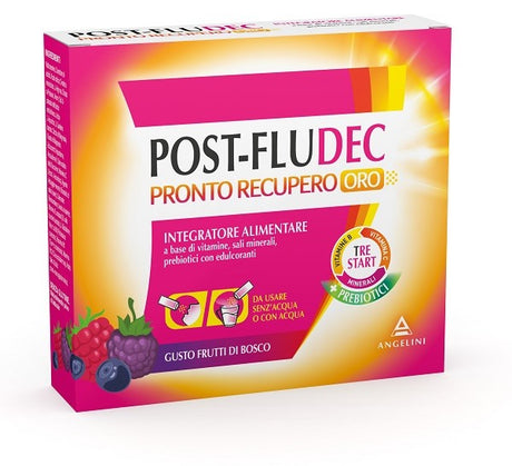 angelini ch postfludec frutti di bosco pronto recupero oro 12 bustine postfludec ean 8000036025406