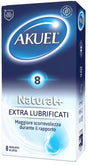 pikdare profilattico akuel natural extralubrificato 8 pezzi akuel ean 5011831089329
