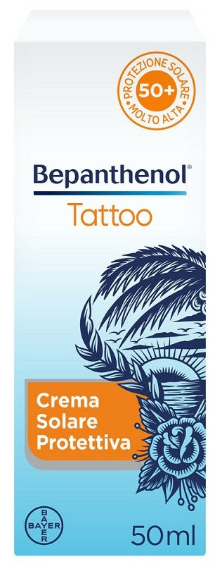 bayer ch bepanthenol tattoo crema solare protettiva spf50 50 ml bepanthenol ean 8000560990720