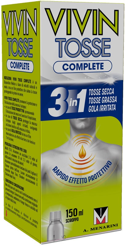 menarini otc vivin tosse complete sciroppo per tosse 150 ml vivin ean 8059591080863
