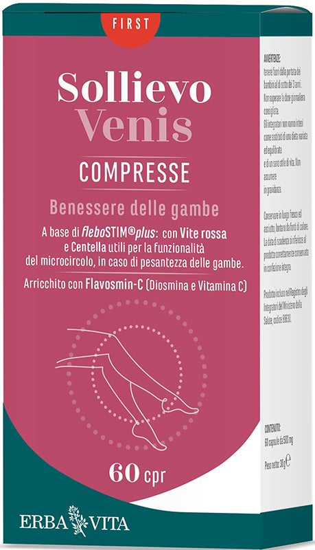 erba vita group sollievo venis 60 compresse erba vita ean 0767787925352