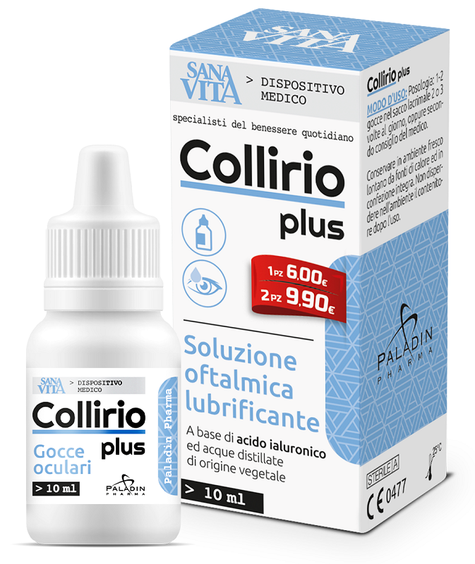 paladin pharma gocce oculari sanavita collirio plus 10 ml sanavita ean 8052049552721