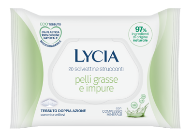 perfetti lycia lycia salviettine struccanti pelli grasse e impure 20 pezzi lycia ean 8002340015340